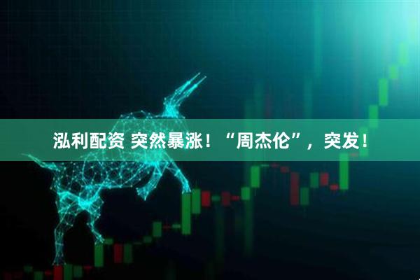 泓利配资 突然暴涨！“周杰伦”，突发！