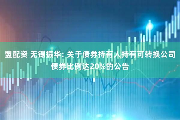 盟配资 无锡振华: 关于债券持有人持有可转换公司债券比例达20%的公告